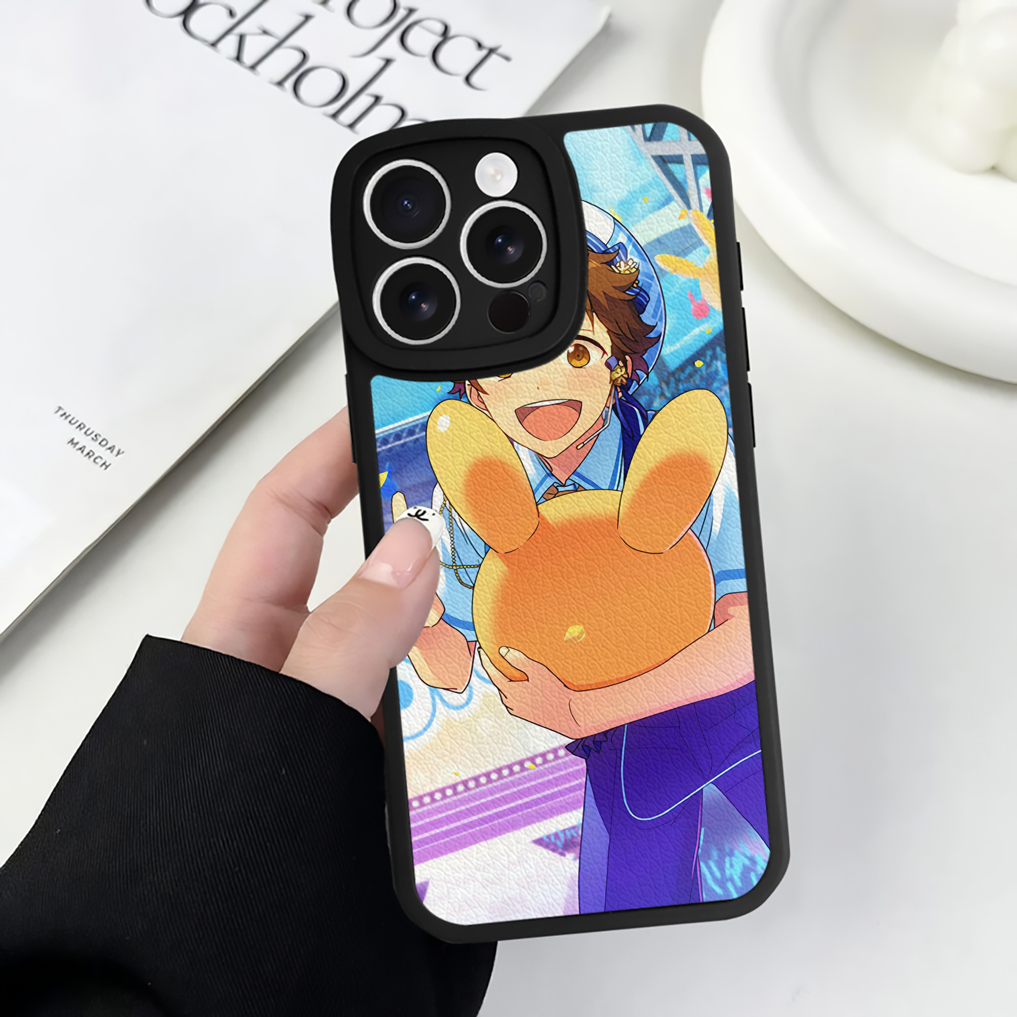 （画像用） あんさんぶるスターズ! Ensemble Stars 【iPhone 16シリーズ対応】シリコンスマホケース（レザー調） 材質：シリコン